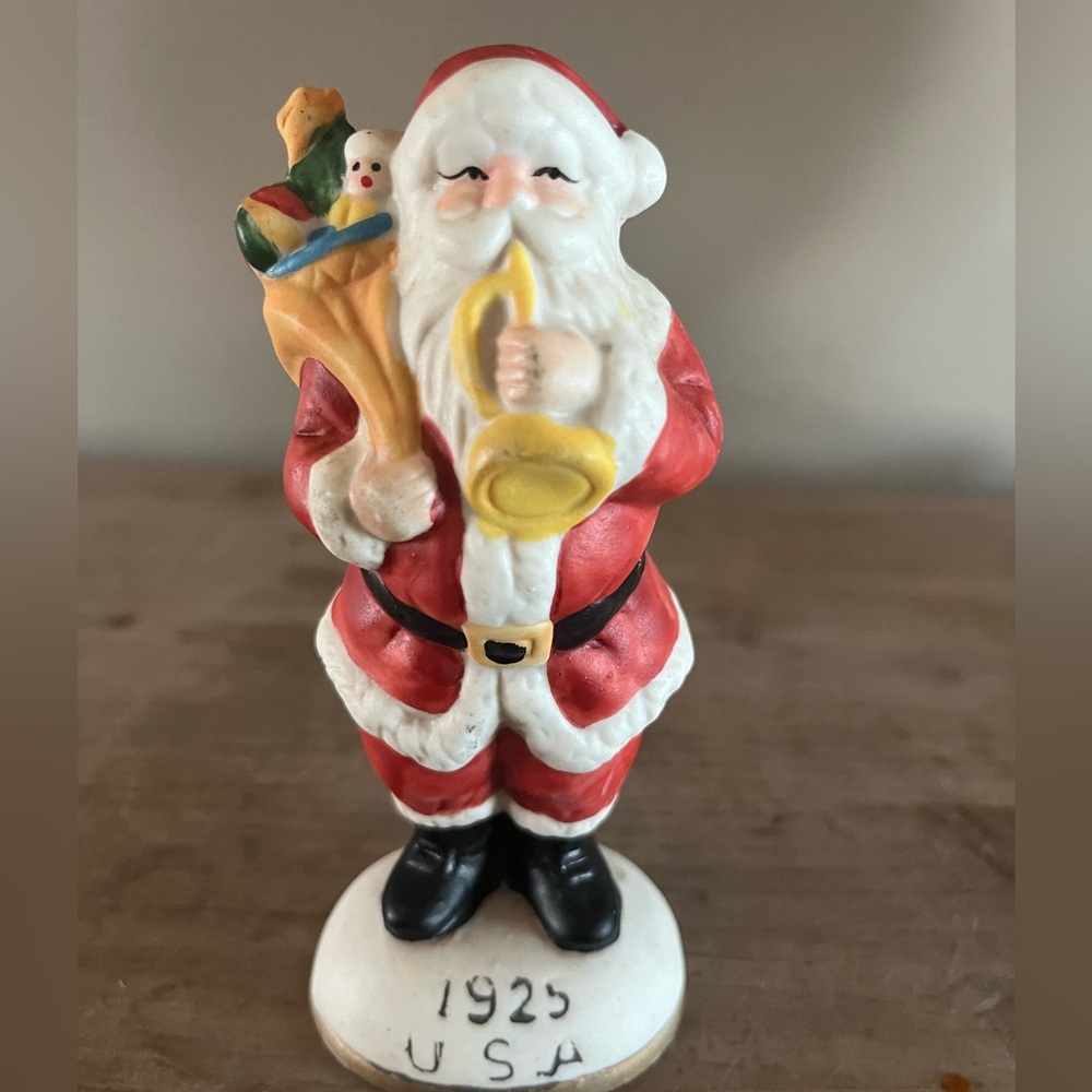 Antique Santa Collectible 1925 USA Limited Edition Porcelain Statue Christmas